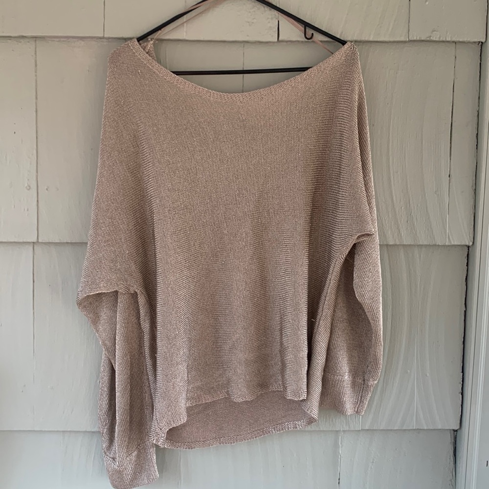 Guess Gold Oversized Boatneck Women's Sweater